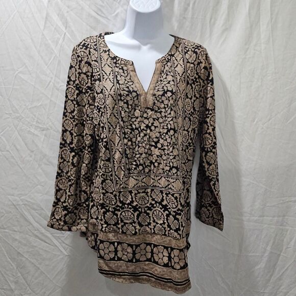 Lucky brand boho whimsigoth 3/4 sleeve nwt blouse - Picture 2 of 7